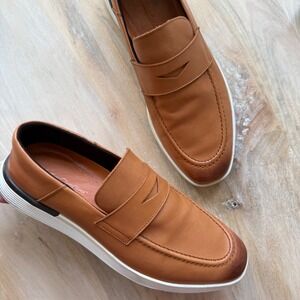 Wolf & Shepherd Crossover Loafer Mens 11 Honey Tan Leather Hybrid Penny Sneaker
